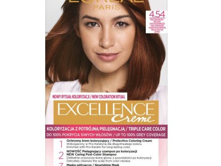 Excellence Creme farba do włosów 4.54 Brąz Mahoniowo-Miedziany Supply