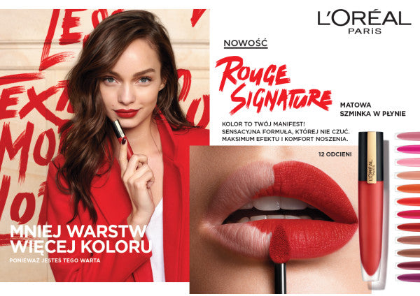 Rouge Signature Matte Liquid Lipstick matowa pomadka w płynie 104 I Rebel 7ml Cheap