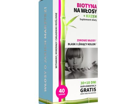 Biotyna na włosy + krzem suplement diety 40 tabletek For Cheap