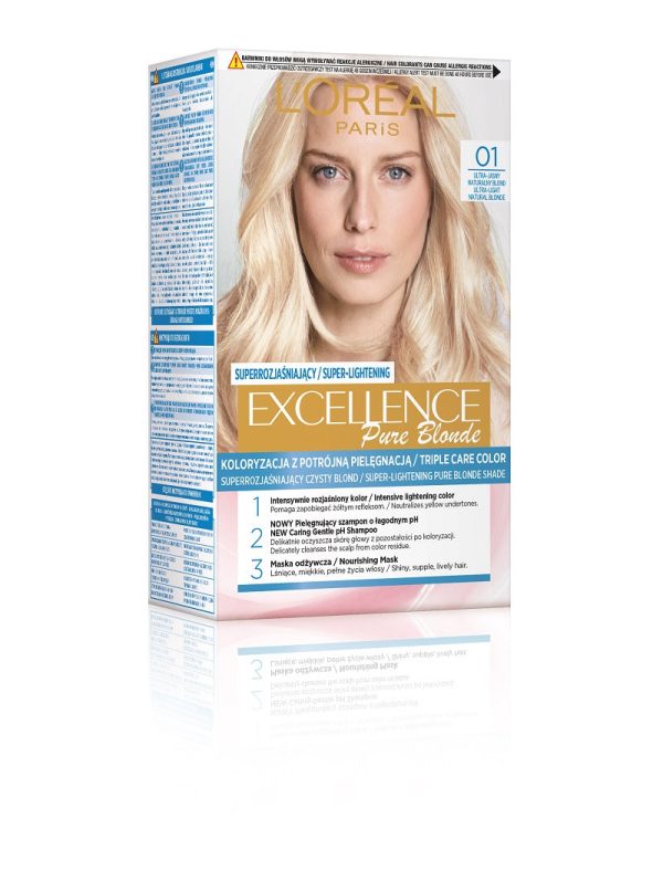 Excellence Creme farba do włosów 01 Super Jasny Blond Naturalny Discount