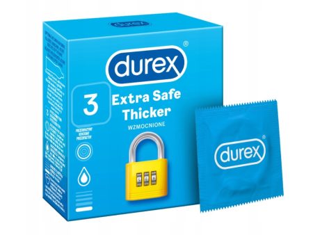 Durex prezerwatywy Extra Safe 3 szt grubsze nawilżane For Sale