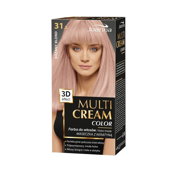 Multi Cream Color farba do włosów 31.5 Różany Blond Hot on Sale