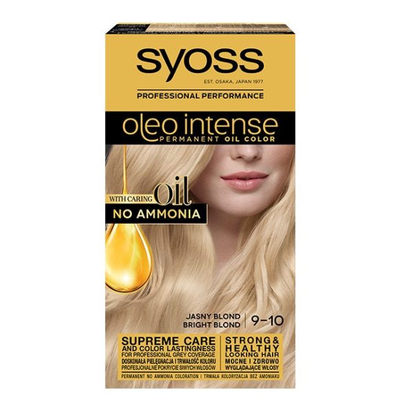 Oleo Intense farba do włosów trwale koloryzująca z olejkami 9-10 Jasny Blond Supply