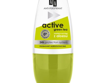 Deo Active Green Tea antyperspirant w kulce 24h 50ml Online now