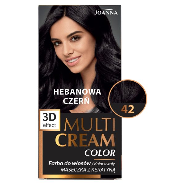 Multi Cream Color farba do włosów 42 Hebanowa Czerń Online Hot Sale