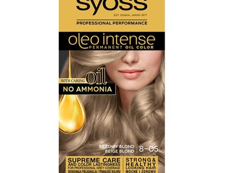 Oleo Intense farba do włosów trwale koloryzująca z olejkami 8-05 Beżowy Blond on Sale