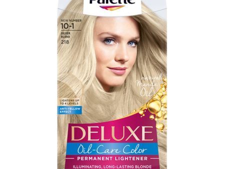 Deluxe Oil-Care Color rozjaśniająca farba do włosów z mikoolejkami Srebrzysty Blond 218 (10-1) Supply