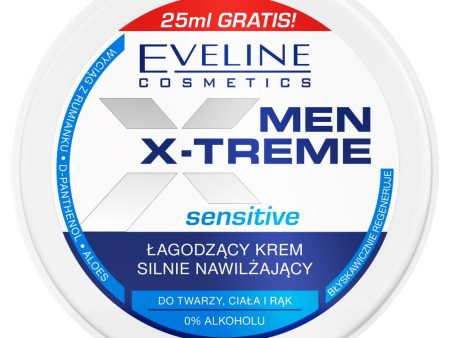 Men X-Treme Sensitive łagodzący krem silnie nawilżający do twarzy 100ml For Cheap