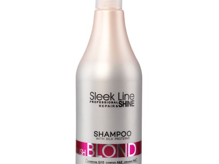 Sleek Line Blush Blond Shampoo szampon do włosów blond z jedwabiem 1000ml Cheap