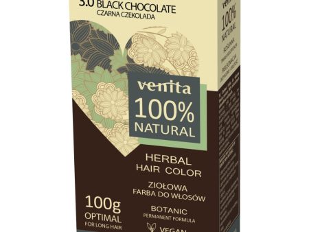 Herbal Hair Color ziołowa farba do włosów 3.0 Czarna Czekolada 100g Supply