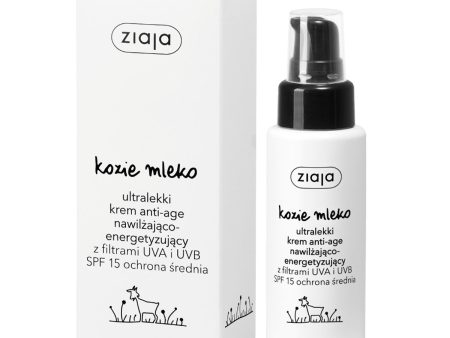 Kozie Mleko ultralekki krem anti-age nawilżająco-energetyzujący SPF15  50ml Hot on Sale