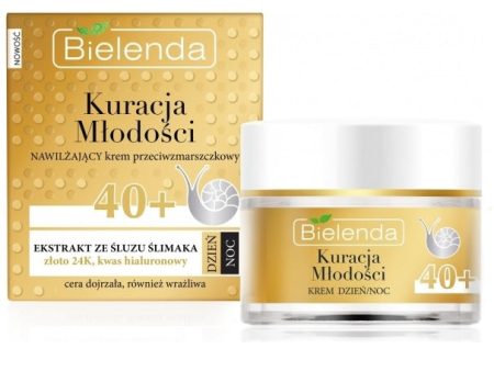 Kuracja Młodości nawilżający krem przeciwzmarszczkowy z ekstraktem ze śluzu ślimaka 40+ na dzień noc 50ml Discount