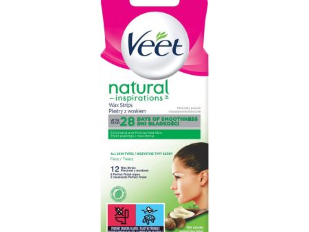 Veet plastry wosk do depilacji twarzy z masłem shea 12 szt on Sale