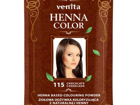 Henna Color ziołowa odżywka koloryzująca z naturalnej henny 115 Czekolada Online Hot Sale