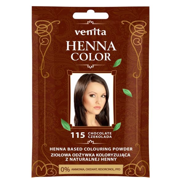 Henna Color ziołowa odżywka koloryzująca z naturalnej henny 115 Czekolada Online Hot Sale