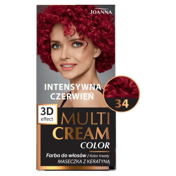 Multi Cream Color farba do włosów 34 Intensywna Czerwień on Sale