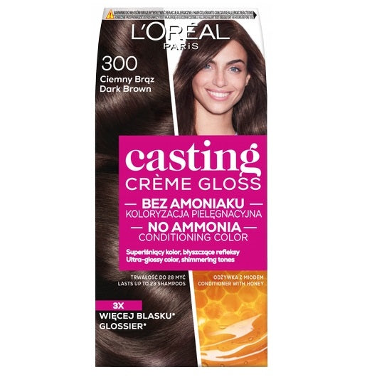 Casting Creme Gloss farba do włosów 300 Ciemny Brąz Fashion